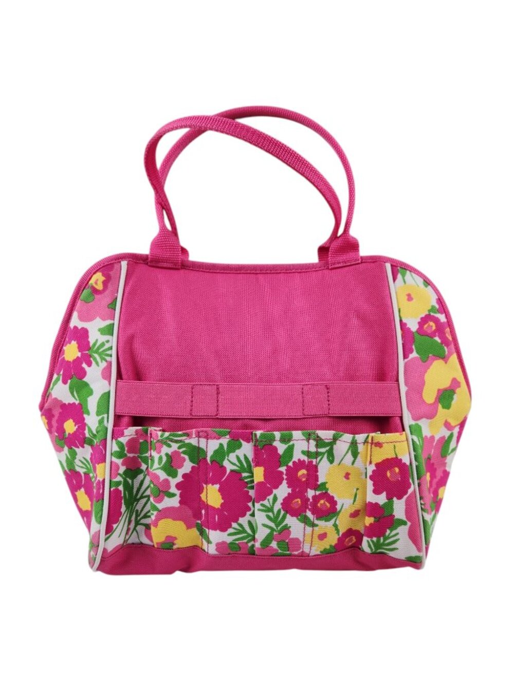 Lilly Pulitzer Pink Floral Canvas Tote Bag Beach Garden Pool - Picture 2 of 11